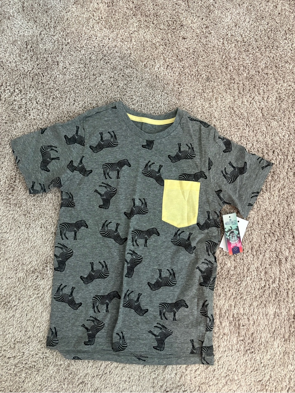 Kids zebra T-shirt NWT size 7 small